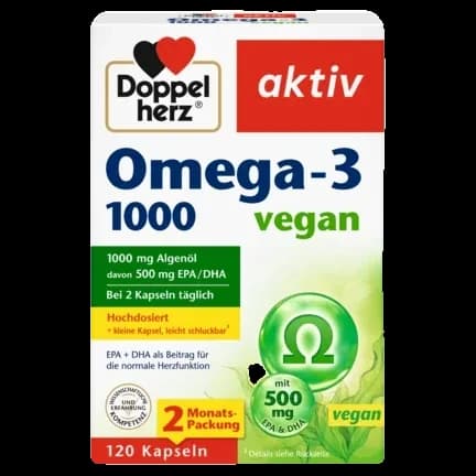 Doppelherz Omega-3 1000 vegan – manufacturer product image