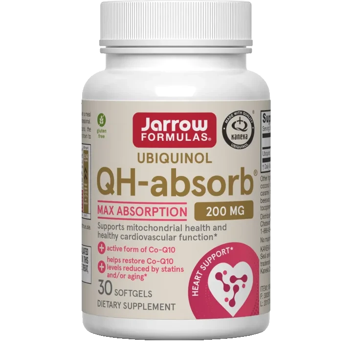 Jarrow Formulas QH-absorb Ubiquinol 200 mg – manufacturer product image