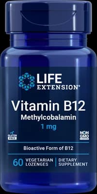 Life Extension Methylcobalamin Vitamin B12 1 mg – manufacturer product image