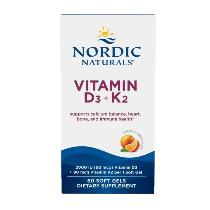Nordic Naturals Vitamin D3 plus K2 – manufacturer product image