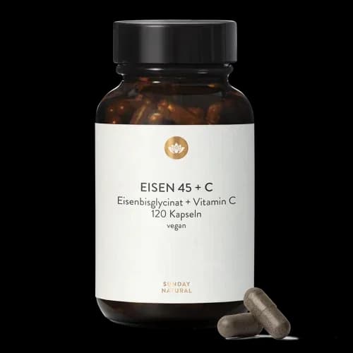 Sunday Natural Iron plus Vitamin C 45 mg – manufacturer product image