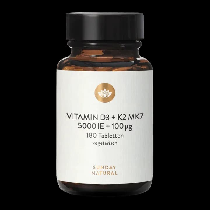 Sunday Natural Vitamin D3 plus K2 MK7 – manufacturer product image