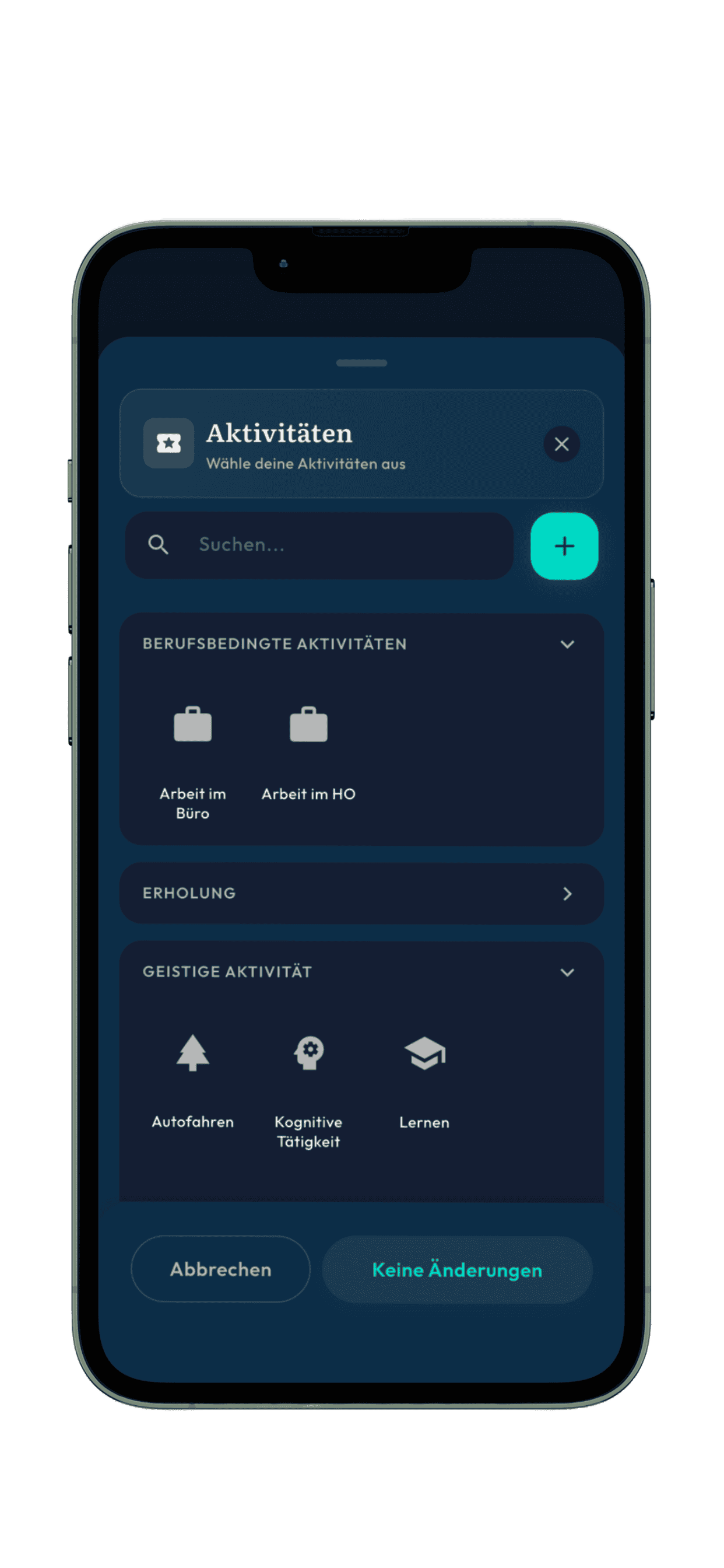 Elara activity selection screen